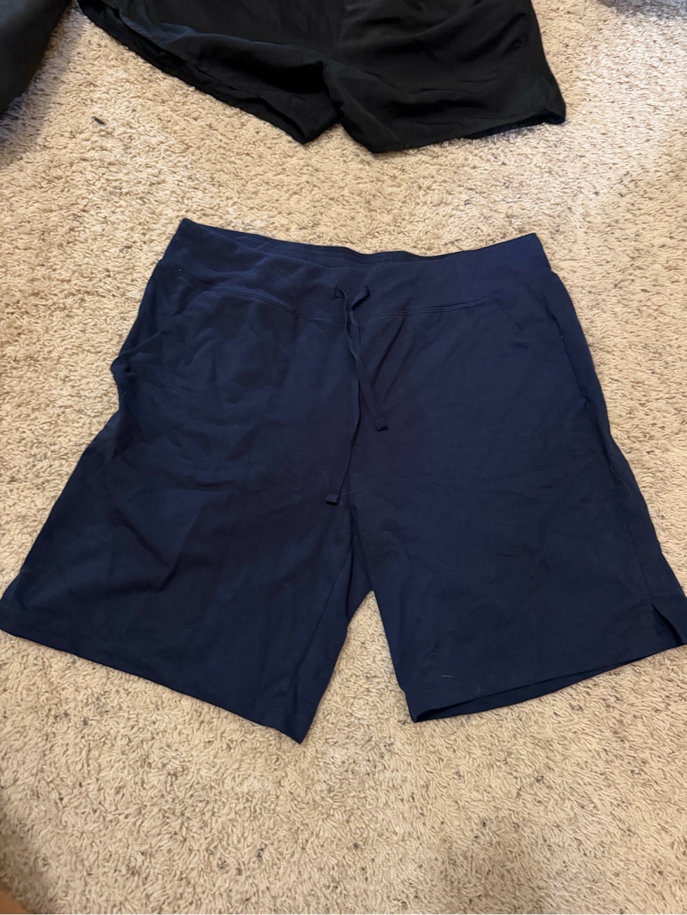 Women's Navy Drawstring Casual Shorts
